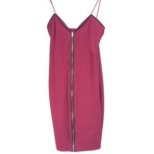 boohoo Contouring Bandage Zip Midi Bodycon Dress